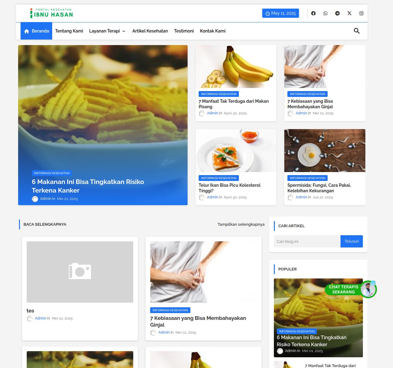 Ilustrasi Website Terapi